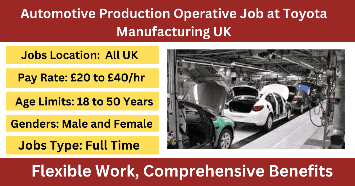 Automotive Production Operative Job at Toyota Manufacturing UK
