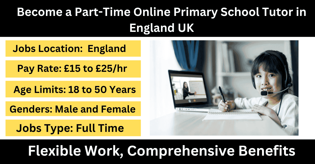 Online Primary School Tutor in England UK