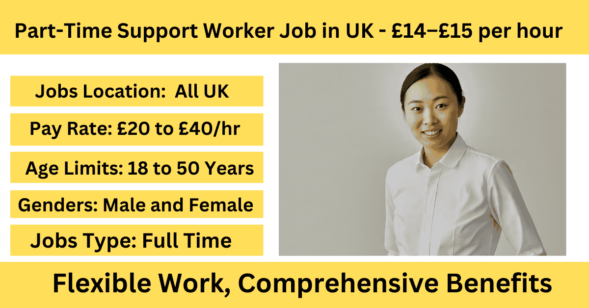 Part-Time Support Worker Job in UK